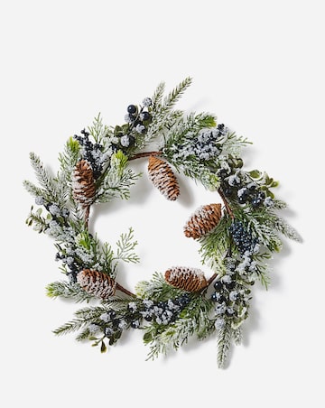 Frosted Blue Berry Wreath