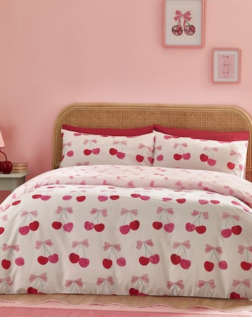 Catherine Lansfield Cherries and Bows Duvet Set
