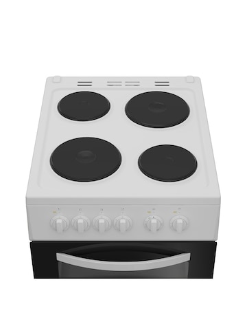Indesit ITE5EMW 50cm Electric Twin Cooker - White + Installation