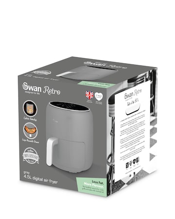 Swan Retro Grey 4.5L Digital Air Fryer