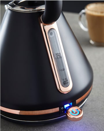 Tower Cavaletto 3kW 1.7Litre Pyramid Black and Rose Gold Kettle