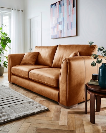 Goliath Faux Leather 3 Seater Sofa
