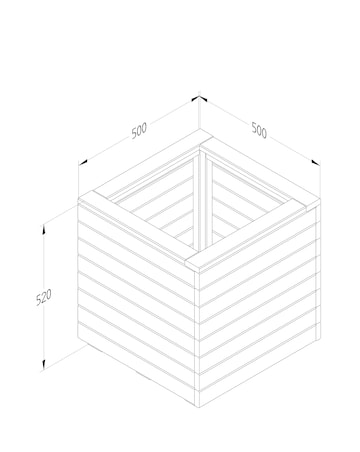 Forest Modular Garden Seating Set with Bench, Planter and Screen