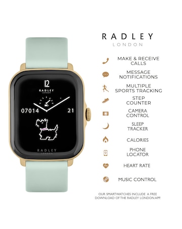 Radley Series 20 Dual Strap Smart Watch - Black Silicone/Eucalyptus Leather
