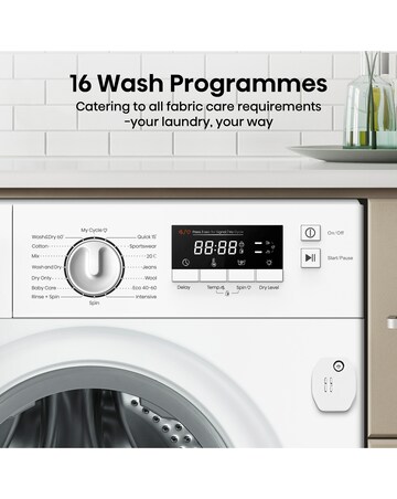 Hisense 3 Series WD3M841BWI Integrated 8/6kg Washer Dryer 1400rpm White