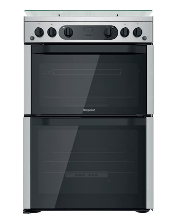 Hotpoint HDM67G0CCX/UK 60cm Gas Double Cooker + Installation