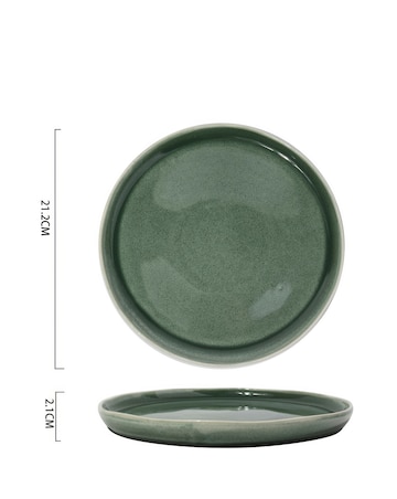 Waterside Green Reactive Glaze 12 Piece Dinner Set