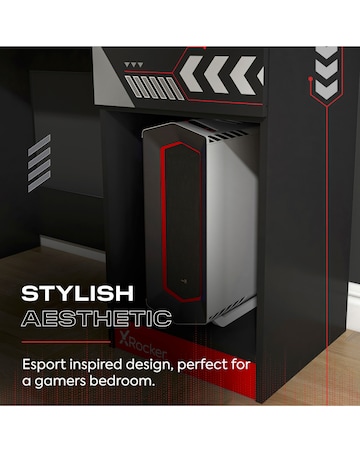 Octane Gaming Desk with Drawer - Red