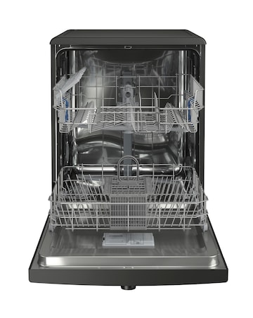 Indesit D2F HK26 B UK Full Size Dishwasher 14 Place Settings Black + Install