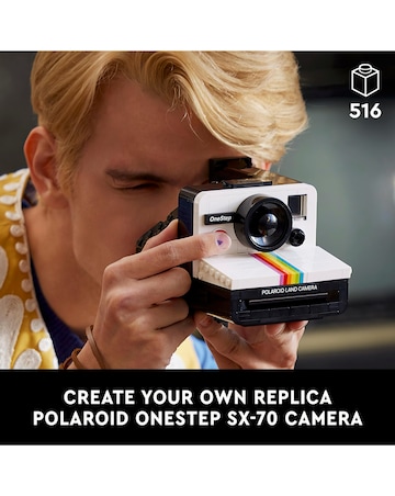 LEGO Ideas Polaroid OneStep SX-70 Camera Gift for Photographers 21345