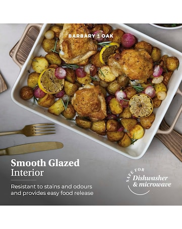 Barbary & Oak Nattura 38cm Baking Dish Beige