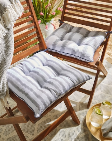 2 Stripe Outdoor Seat Cushions