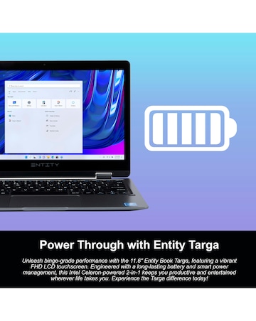 Entity 11.6in Targa Intel N4020 4GB 128GB Windows 11 Laptop