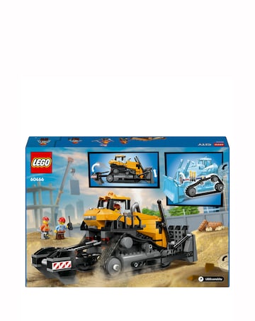 LEGO City Yellow Bulldozer Construction Site Building Toy Playset for Kids 60466