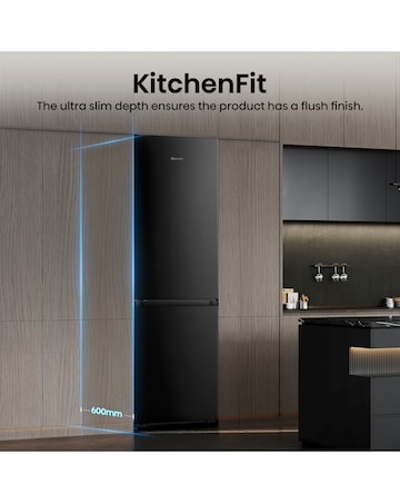 Hisense KitchenFit RB5K330GSFC Smart 60/40 Fridge Freezer - Black