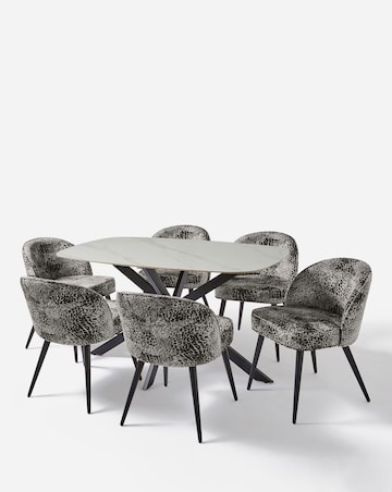 Brock Dining Table with 6 Savannah Chairs