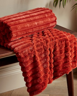 Catherine Lansfield  Cosy Ribbed Throw