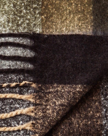 Faux Mohair Checked Throw