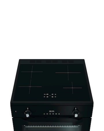 Hotpoint HDE6IDC2B1 60cm Electric Double Cooker with Induction Hob - Black