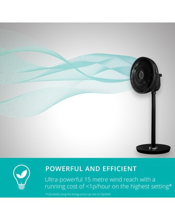 Duux Whisper Smart Matt Black Finish Portable Fan