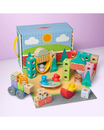 Melissa & Doug Blockables Town Play Set