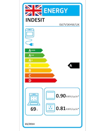 Indesit IS67V5KHW/UK Single Electric Cooker
