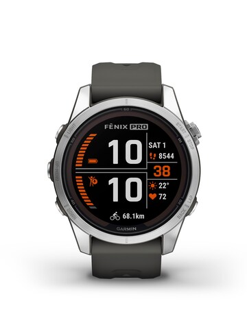 Garmin Fenix 7S Pro Solar Edition 42mm Smart Watch - Silver with Graphite Band