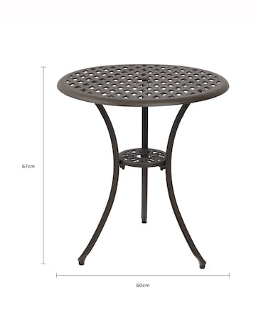 Charles Bentley Cast Aluminium 3 Piece Bistro Set