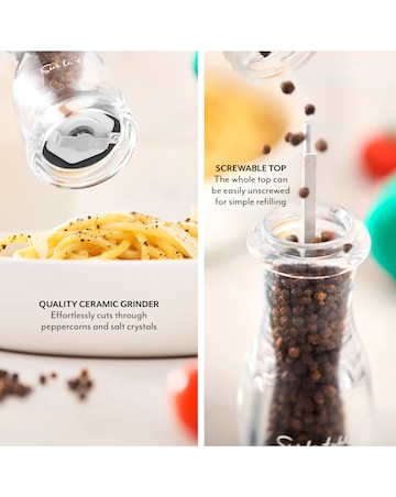 Sur La Table 2 Piece Salt & Pepper Mill Set Green