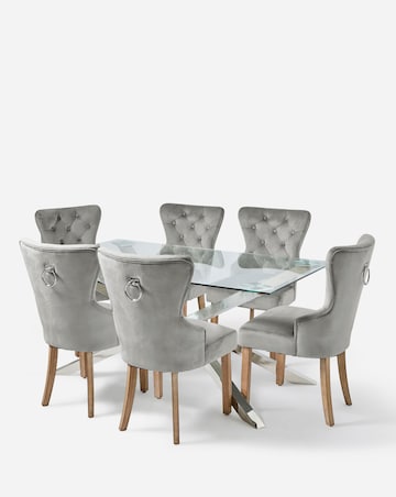 Bodie 6 Seater Dining Table with 6 Mabel Chairs