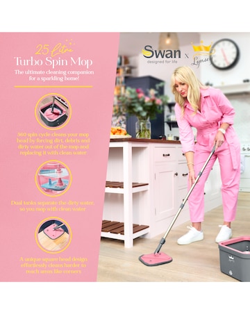 Swan SWFC1002QOCN Lynsey Queen Of Clean Turbo Spin Mop