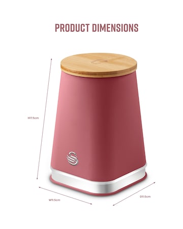 Swan Nordic Set of 3 Canisters Fuschia Rose