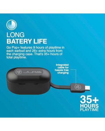 JLAB GO Air Pop True Wireless Earbuds - Black