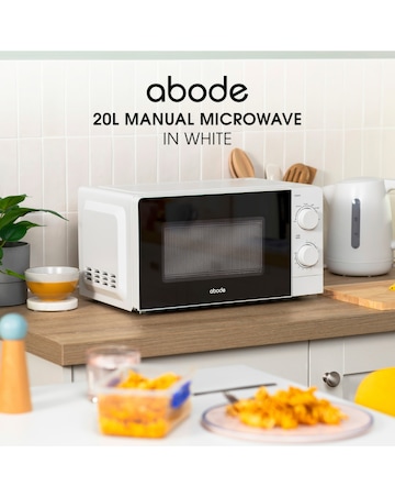 Abode 20 Litre White Manual Microwave