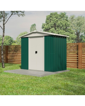 Yardmaster 6x5 Apex Metal Shed - Green