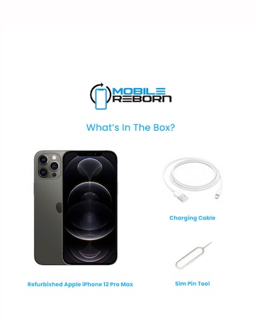 Refurbished Apple iPhone 12 Pro Max 128GB - Graphite (Pristine Condition)