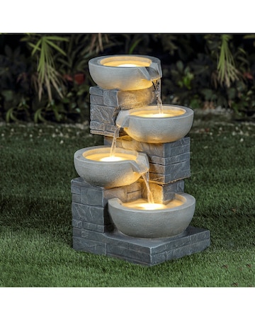 Charles Bentley 4 Tier Cascading Bowls Water Feature
