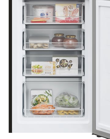 Hoover HOCT3L517EWBK-1 H FRIDGE 300 Low Frost Fridge Freezer - Black - E Rated