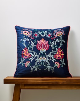 Estelle Embroidered Velvet Cushion