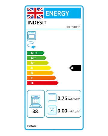 Indesit IDE6VDCS1 60cm Electric Double Cooker Ceramic Hob - Silver + Install