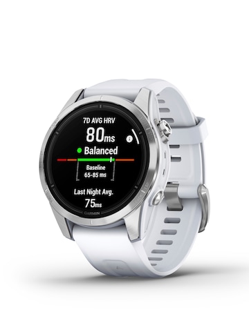 Garmin Epix Pro (Gen 2) 42mm Smart Watch - Silver with Whitestone Band