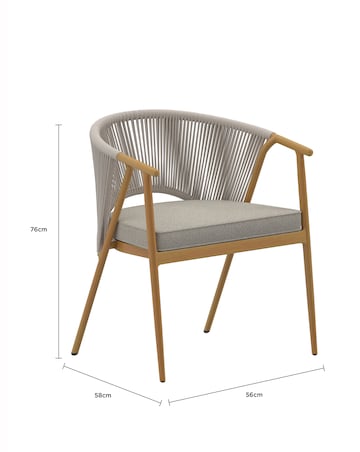 Charles Bentley Rope Weave 4 Seater Dining Set