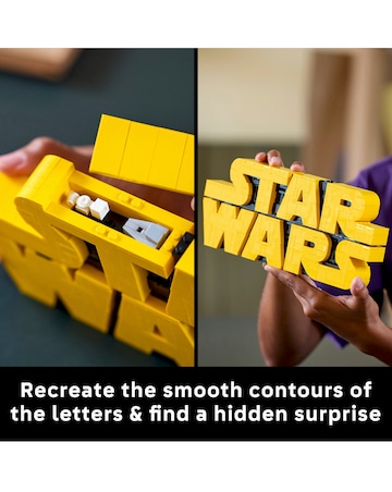 LEGO Star Wars Brick-Built Star Wars Logo Sign, Model Kit for Adults 75407