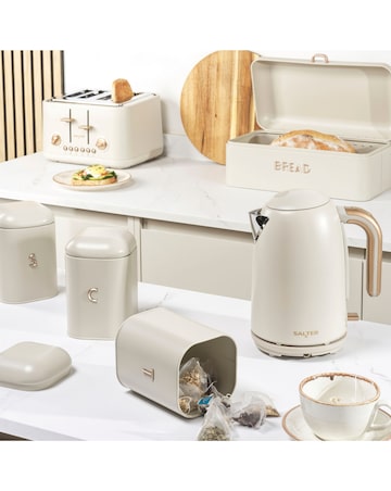Salter Pebble Stone Kettle, Toaster & Canister Bundle