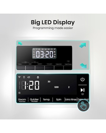 Hisense 3S Series WF3S8043BB3 WiFi-enabled 8kg 1400 Spin Washing Machine - Black