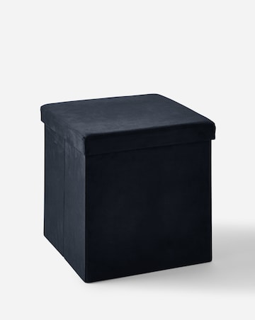 Velvet Foldable Storage Ottoman Cube