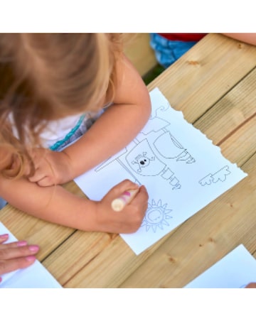 Tp Deluxe Wooden Picnic Table Sandpit
