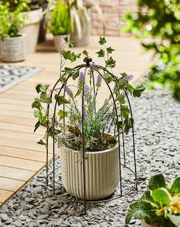 Ivyline Outdoor Plant Support Zinc H60cm W36cm