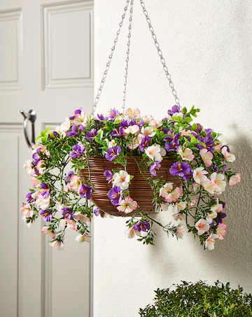 Artificial Petunia Hanging Basket