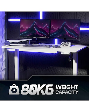 X Rocker Ascend Height Adjustable Desk White